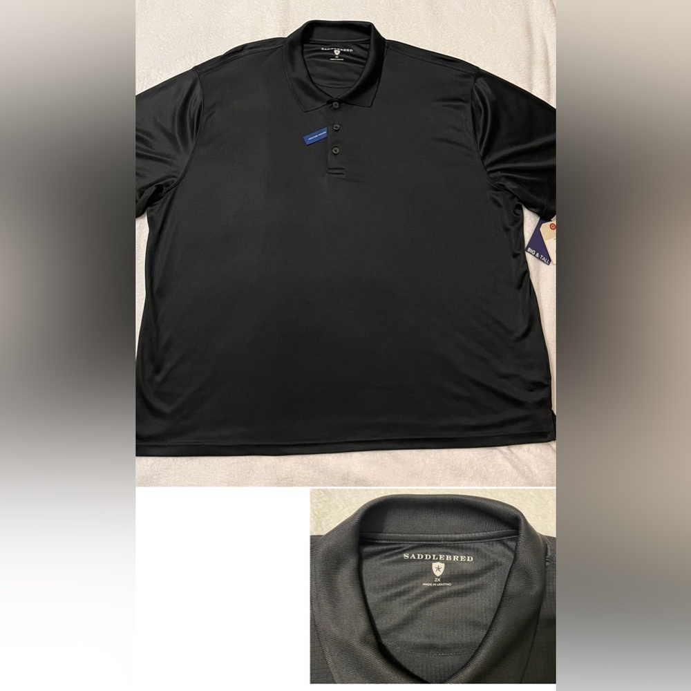 Saddlebred Men's Black Polo Shirt